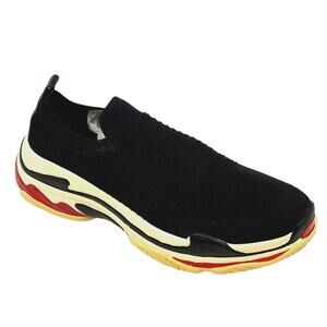 STEVE MADDEN Women’s NEW Niko Black Knit Slip On Walking Sneakers | Size 6